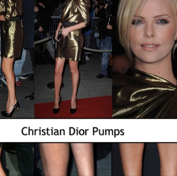 Dior Serpent Picasso Black Leather Hidden Platform Stiletto Heel Pumps size 37.5 - Picture 11 of 11